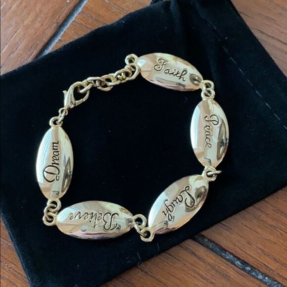 Motivational 2 sided Sentiments Gold brace… - Picture 5 of 11